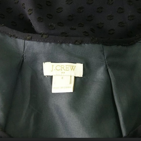 ❌SOLD❌J.Crew Factory Navy Clio Dot Tulip Hem Dress - Picture 5 of 6